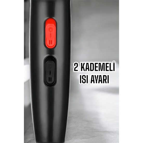 Tüm Saç Tiplerine Uygun, İki Kademeli Hız Ayarlı Fön Makinesi