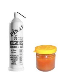 Tüp Lehim Teli ve Lehim Pastası Set