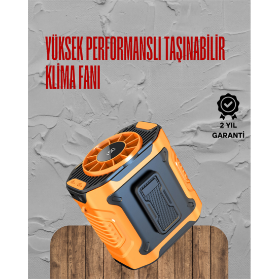Turbo Mini Fan – Dijital Ekranlı, Sessiz & Şarjlı Serinlik!
