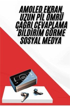 TWS Bluetooth Kulaklık Aynalı Kulaklık Dijital Göstergeli Dokunmatik Kontrol