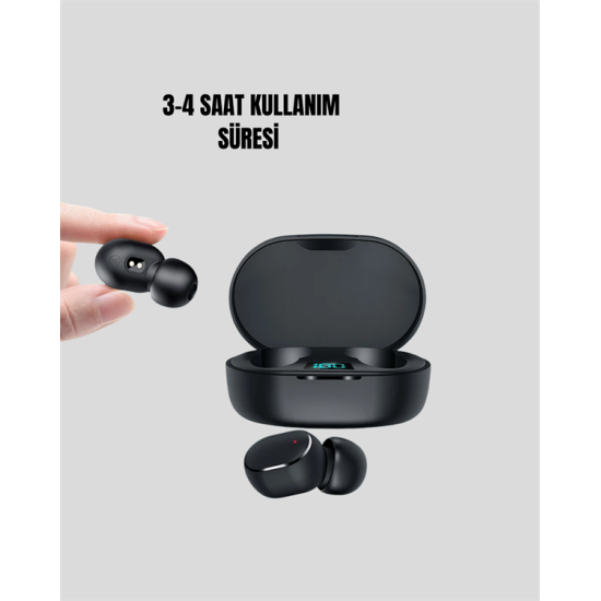 TWS Bluetooth Kulaklık Kulak İçi Kablosuz Dijital Göstergeli Çağrı Cevaplayabilen