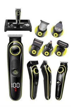 Unısex Çok Fonksiyonlu Bakım Seti Led Göstergeli Tıraş Makinesi Saç Sakal Vücut