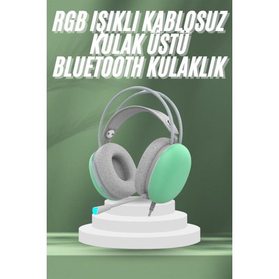 Unısex Yüksek Ses Kaliteli Yumuşak Kılıflı Kablosuz Kulak Üstü Bluetooth Kulaklık