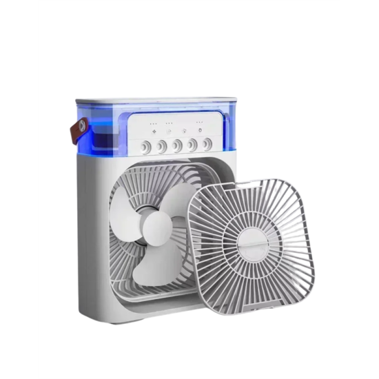 Mini Klima Fan | USB'li, 7 Renk Gece Işığı, 3'ü 1 Arada Fonksiyon Mini Klima Fan | USB'li, 7 Renk Gece Işığı, 3'ü 1 Arada Fonksiyon