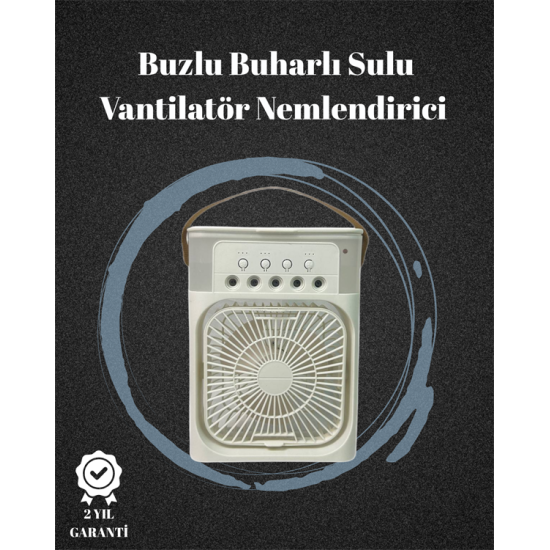USB Bağlantılı 3'ü 1 Arada Nemlendirici Mini Klima Fan | 7 Renk Işıklı USB Bağlantılı 3'ü 1 Arada Nemlendirici Mini Klima Fan | 7 Renk Işıklı