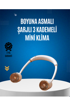 USB Şarjlı Boyun Fanı | Hafif, Katlanabilir, Taşınabilir, Düşük Gürültülü Fan