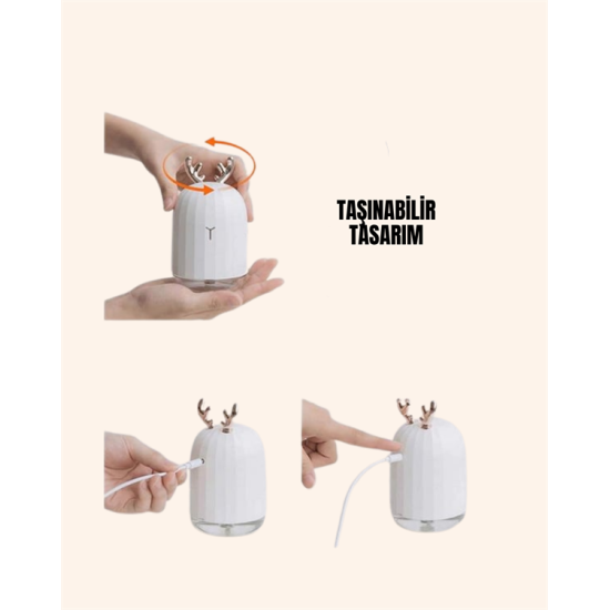 4–8 Saat Çalışma Süreli USB Portatif Masa Nemlendirici