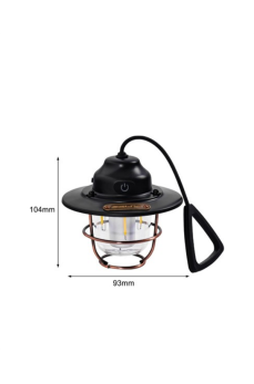4 Fonksiyonlu Dekoratif Kamp Lambası – Tungsten Ampul, USB Çıkışlı