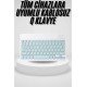 Uyumlu Kablosuz Bluetooth Şarj Edilebilir Mini Q Klavye Uyumlu Kablosuz Bluetooth Şarj Edilebilir Mini Q Klavye