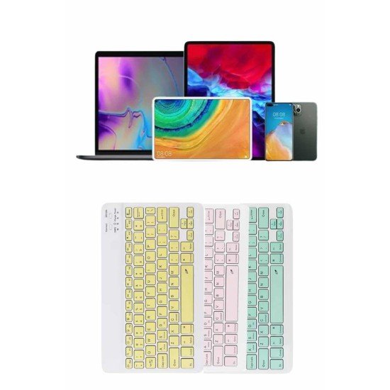 Uyumlu Kablosuz Bluetooth Şarj Edilebilir Mini Q Klavye Uyumlu Kablosuz Bluetooth Şarj Edilebilir Mini Q Klavye