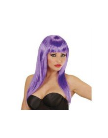 Uzun Peruk Saç - Mor