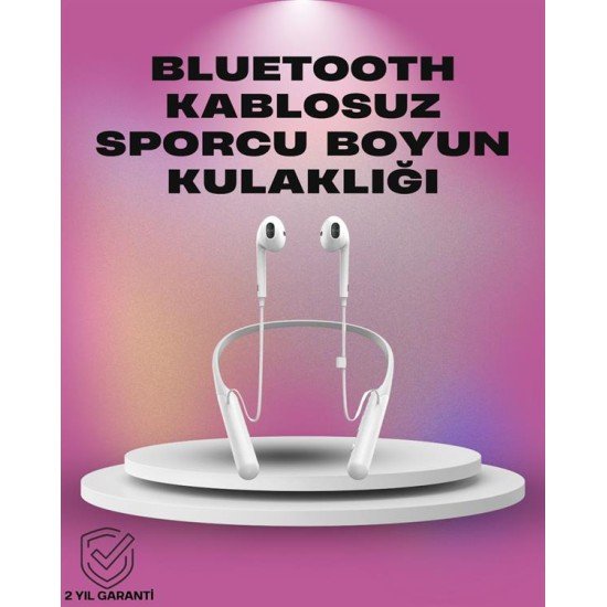 Uzun Pil Ömürlü Kablosuz Kulaklık – Boyun Askılı, 100 Saat Kullanım