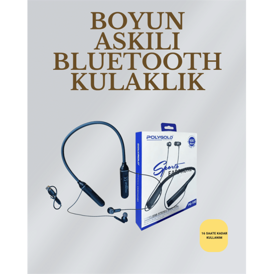 Uzun Süreli Kullanım İçin  – Kablosuz Boyun Bantlı Kulaklık, 50 Saat Batarya