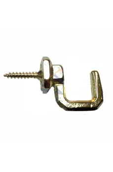 Vidalı Kanca, Askı Büyük - 15x23mm, Sarı - 1 Adet