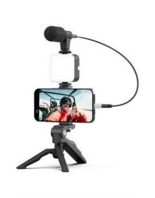 Video Making Kit Telefon Tutucu Vlog Video Mini Led Işıklı