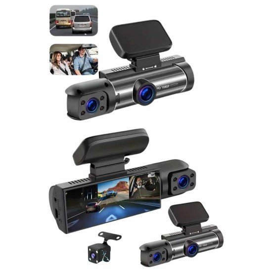 Video ve Fotoğraf Kaydedici Sürüş Kamerası Ön ve Arka Çift Kameralı