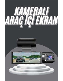 Video ve Fotoğraf Kaydedici Sürüş Kamerası Ön ve Arka Çift Kameralı