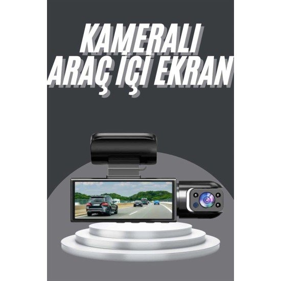 Video ve Fotoğraf Kaydedici Sürüş Kamerası Ön ve Arka Çift Kameralı