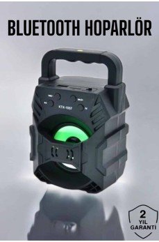 Işıklı Bluetooth Hoparlör Müzik ve Renkli Işık Taşınabiilir