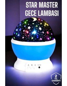 Yıldızlı Gökyüzü Projeksiyon Gece Lambası Hareketli Işık Şovu