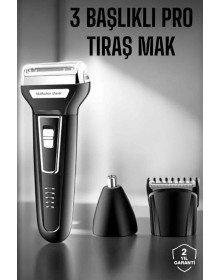 3 Başlıklı Kulak Ve Burun Tıraş Makinesi Erkeklere Özel