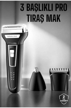 3 Başlıklı Kulak Ve Burun Tıraş Makinesi Erkeklere Özel