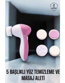 Taşınabilir Yüz Temizleme Cihazı Masaj, Peeling, Temizlik 5 Başlıklı