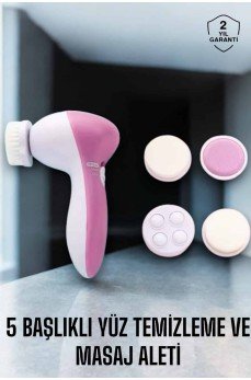Taşınabilir Yüz Temizleme Cihazı Masaj, Peeling, Temizlik 5 Başlıklı