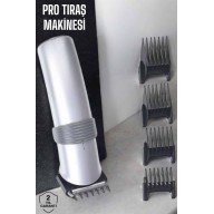 4 Taraklı Profesyonel Şarjlı Saç ve Sakal Kesme Tıraş Makinesi Seti