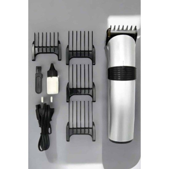 4 Taraklı Profesyonel Şarjlı Saç ve Sakal Kesme Tıraş Makinesi Seti