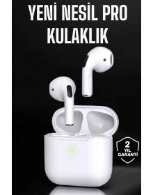 Beyaz Yeni Nesil Pro Bluetooth Kulaklık Yüksek Ses Kaliteli ANC Özelliği