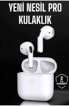 Beyaz Yeni Nesil Pro Bluetooth Kulaklık Yüksek Ses Kaliteli ANC Özelliği