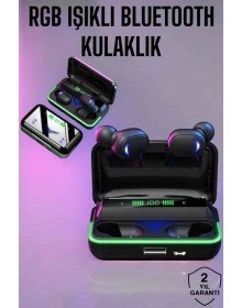 Powerbank Özellikli Kablosuz Bluetooth Kulaklık RGB Işıklı