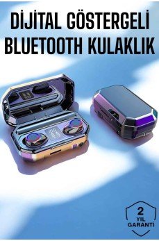 Dijital Göstergeli Bluetooth Bağlantılı Kulaklık Dokunmatik Kontrol