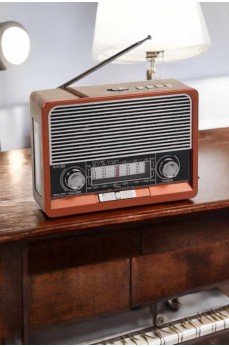 Nostaljik Radyo USB,AUX Ve SD Kart Girişli Bluetooth Bağlantılı