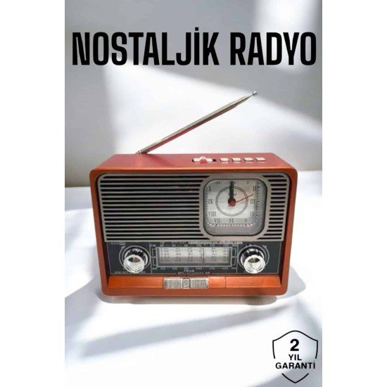 Nostaljik Görünümlü USB Girişli Bluetooth Bağlantılı Radyo Nostaljik Görünümlü USB Girişli Bluetooth Bağlantılı Radyo