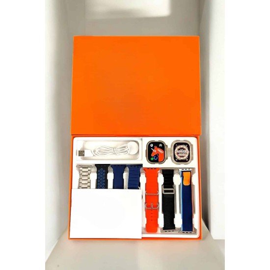 Akıllı Saat 7 Kordonlu Metal,Plastik Ve Hasır Kordon Seçeneği