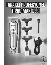 Tıraş Makinesi Paslanmaz Çelik Taraklı Güçlü Motor