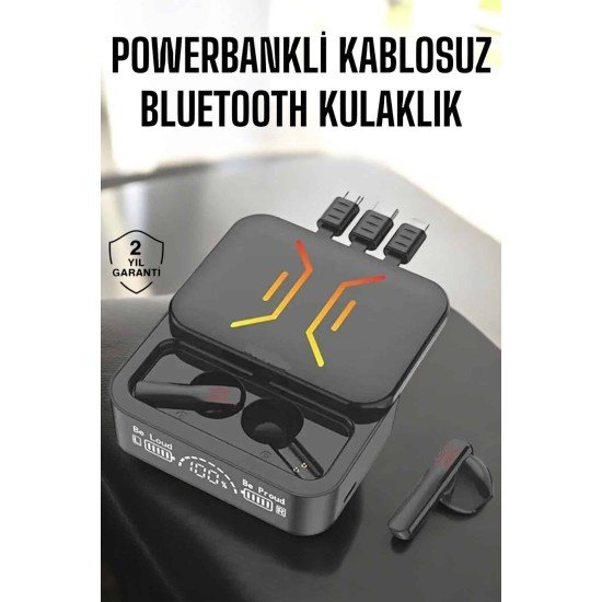 Kablosuz Bluetooth Kulaklık Powerbankli Uzun Pil Ömrü Yüksek Ses Kaliteli Kablosuz Bluetooth Kulaklık Powerbankli Uzun Pil Ömrü Yüksek Ses Kaliteli