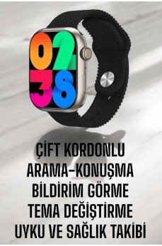 Akıllı Saat Tema Değiştirme Uyku ve Sağlık Takibi Bluetooth Bağlantılı