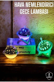 Hava Nemlendirici Masa ve Gece Lambası USB Projeksiyon Aromaterapi