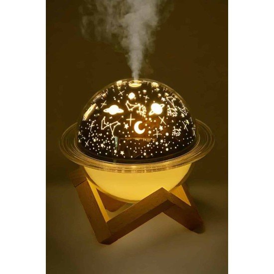 Hava Nemlendirici Masa ve Gece Lambası USB Projeksiyon Aromaterapi