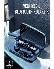 Bluetooth Kulaklık Powerbankli Dijital Göstergeli Dokunmatik Kontrol