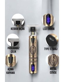 Çizik Tıraş Makinesi Şarjlı Paslanmaz Çelik Bıçaklı Uzun Ömürlü