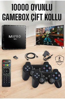 TV Box Çift Oyun Kollu 10000 Oyunlu Atari