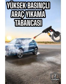 Bahçe ve Araba Yıkama Tabancası Su Basınçlı Hazneli Bataryalı Oto Yıkama