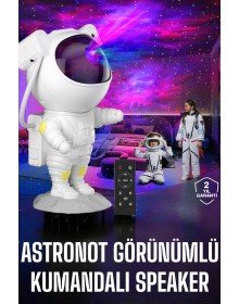 Çocuklara Özel Projeksiyon Astronot Lamba Speaker Sevimli