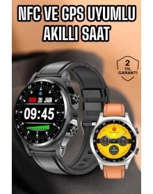 Akıllı Saat Titreşimli Pusula Nabız ve Tansiyon Ölçer NFC Uyumlu