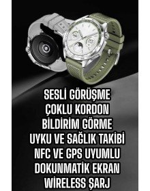 Akıllı Saat Sesli Görüşme Titreşimli Nabız Sensörlü Spor Modları