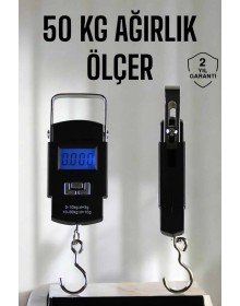 Ağırlık Ölçer 50 Kg El Terazisi El Kantarı Pilli Led Ekran
